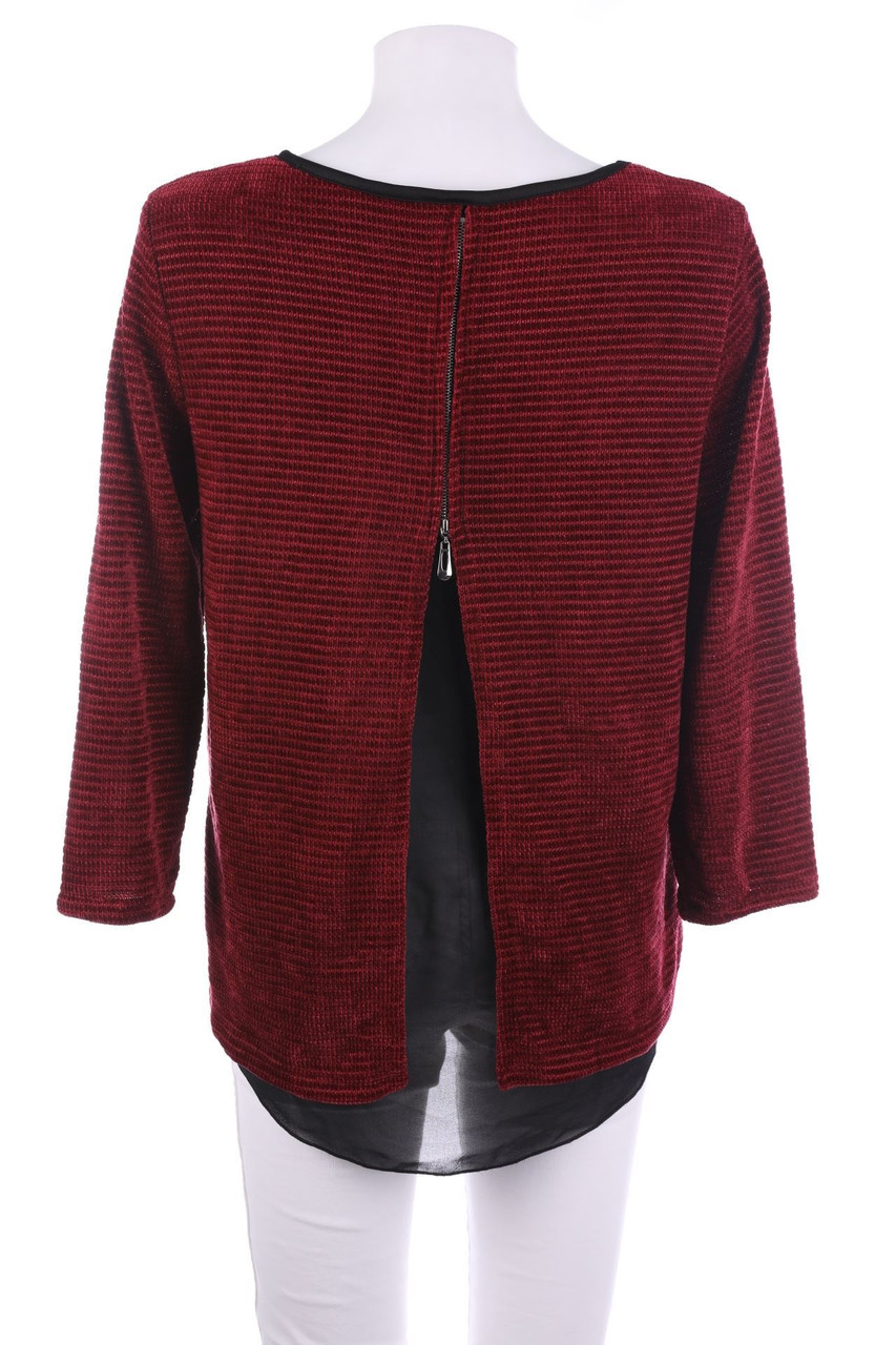 Ohne Label - Chenille-Shirt im Layer Look - L