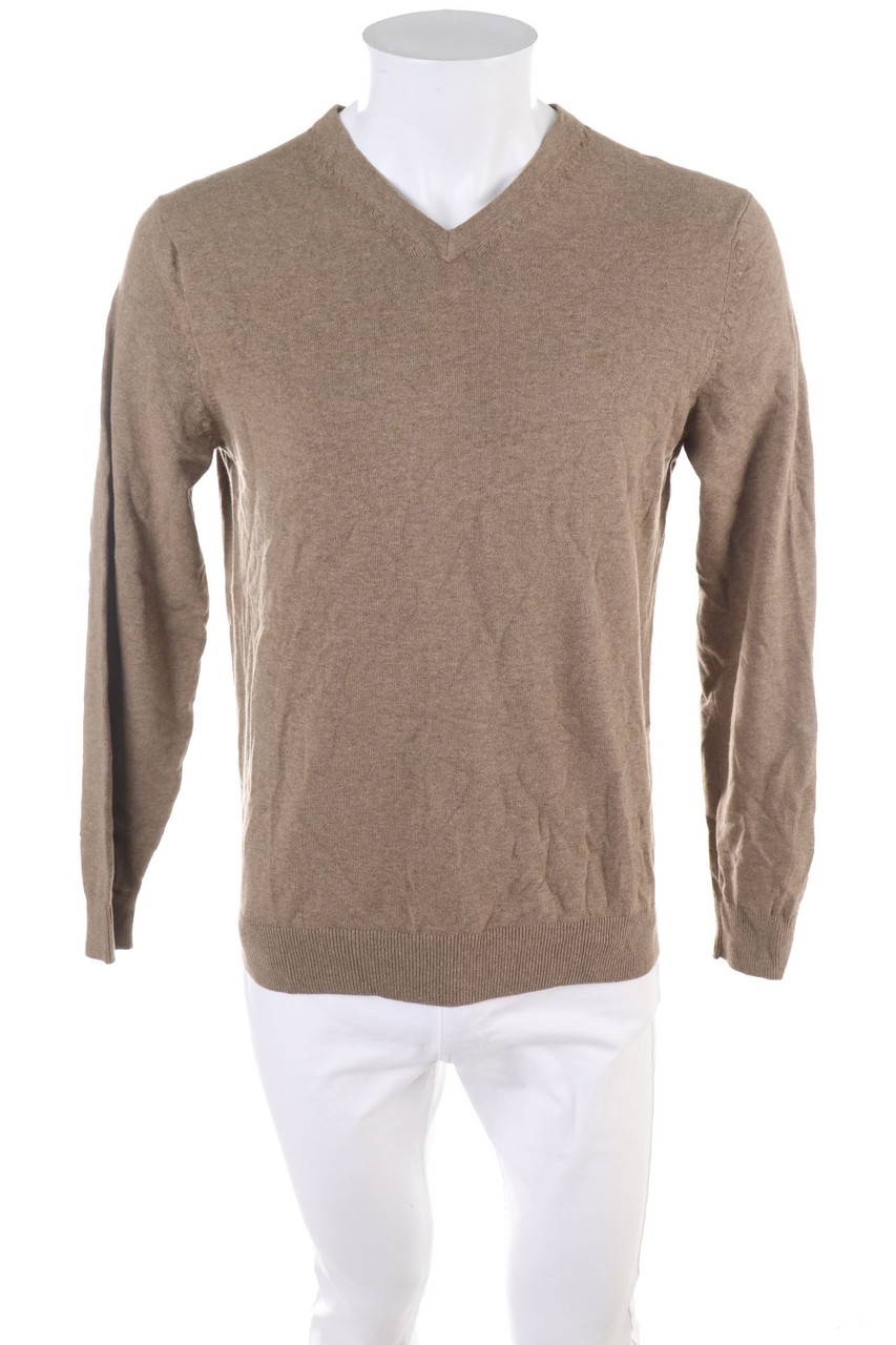 C&A - Baumwoll-Strick-Pullover mit V-Neck - M