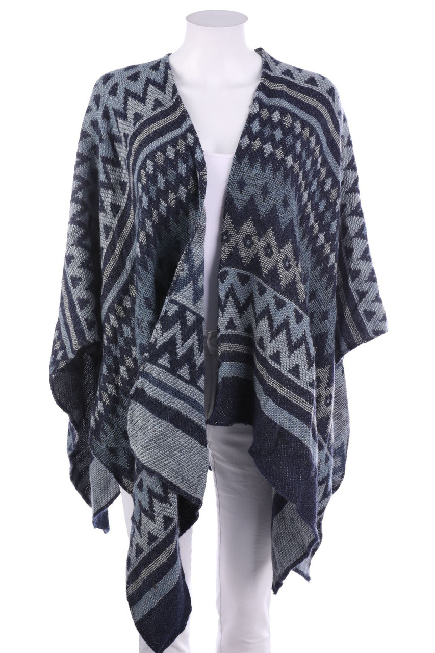 Ohne Label - Poncho mit Alpaka - ONE SIZE