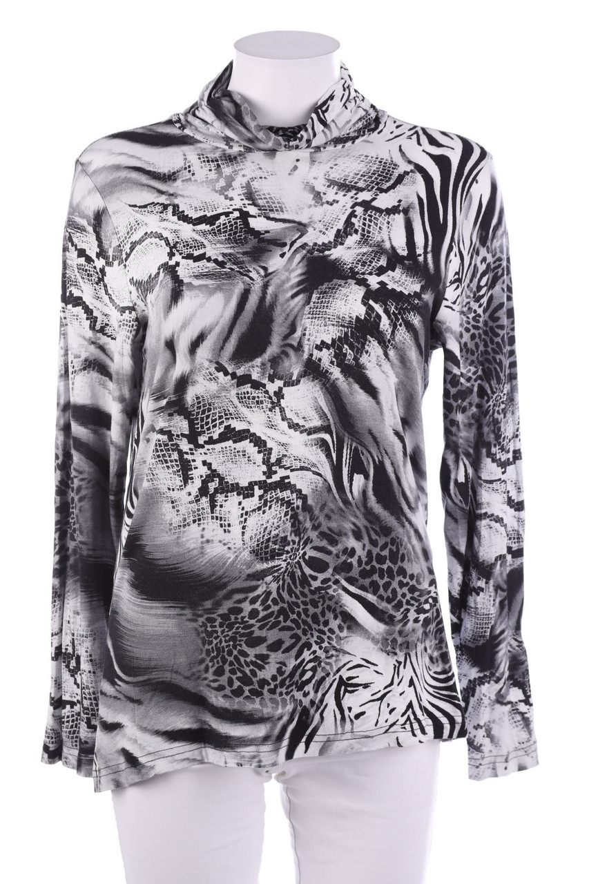 Ohne Label - Longsleeve-Shirt mit Animal-Print - M