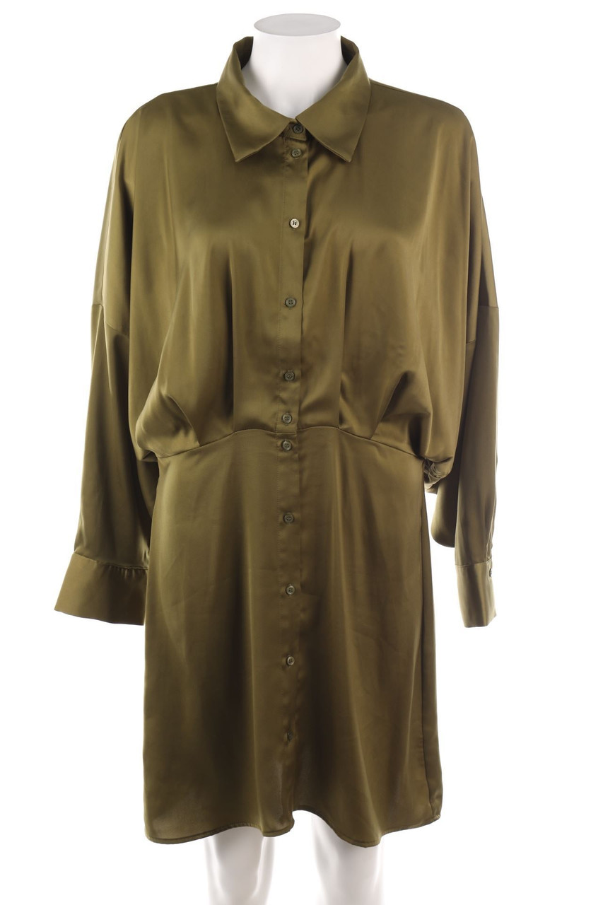 Ohne Label - Satin-Blusenkleid - XL