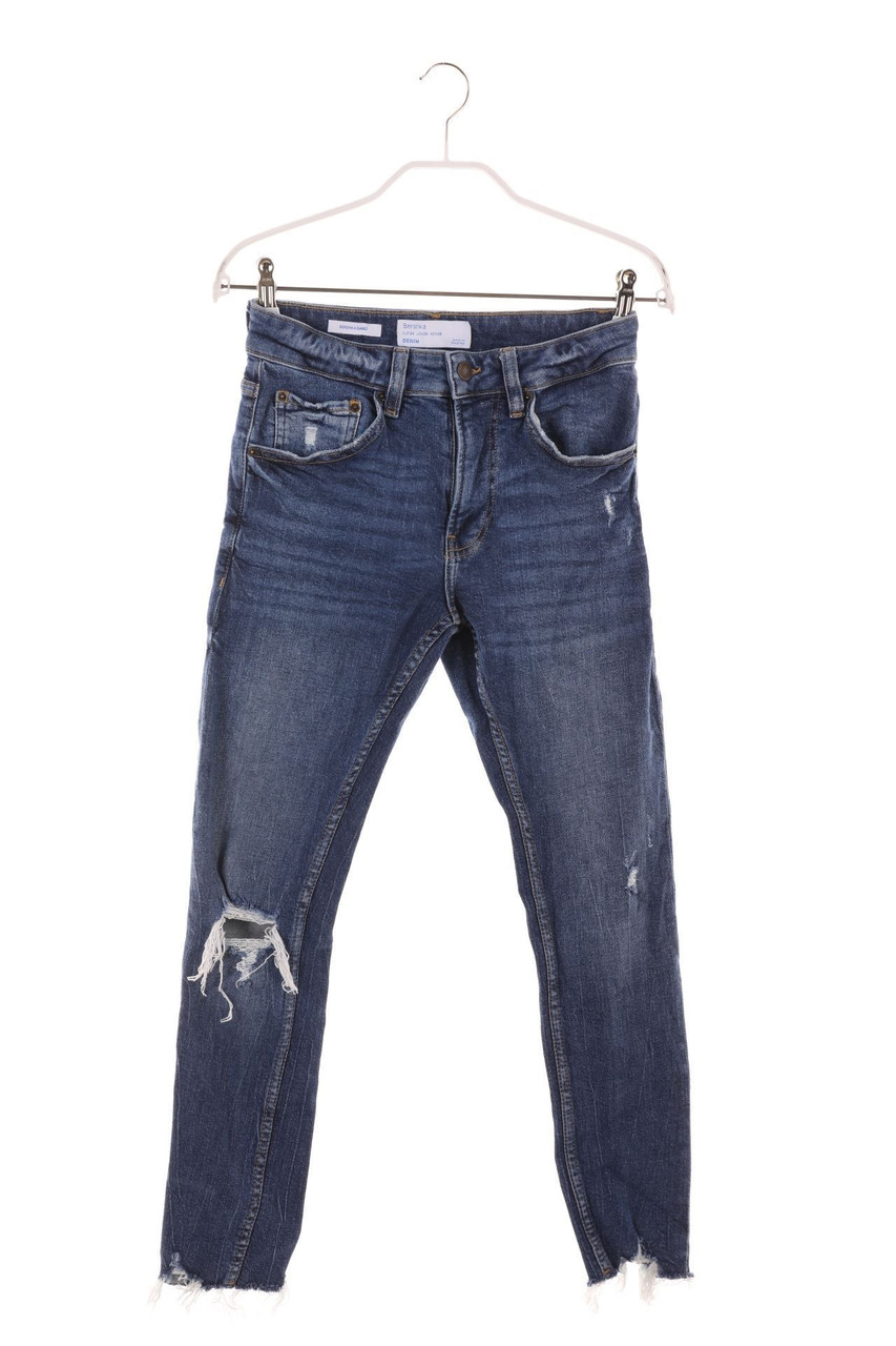 Bershka - Destroyed Straight Cut Jeans - S