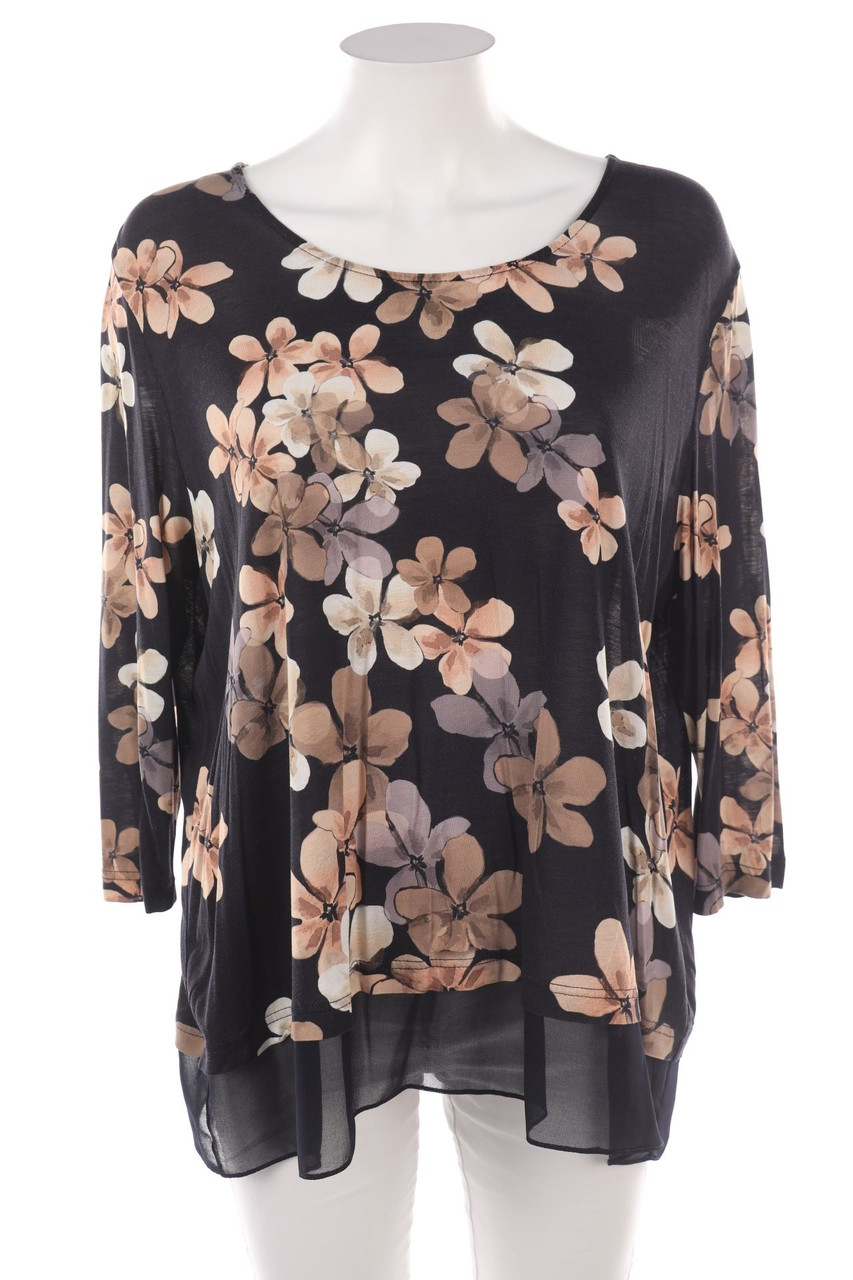 GERRY WEBER - Bluse mit Blumen-Print - 2XL