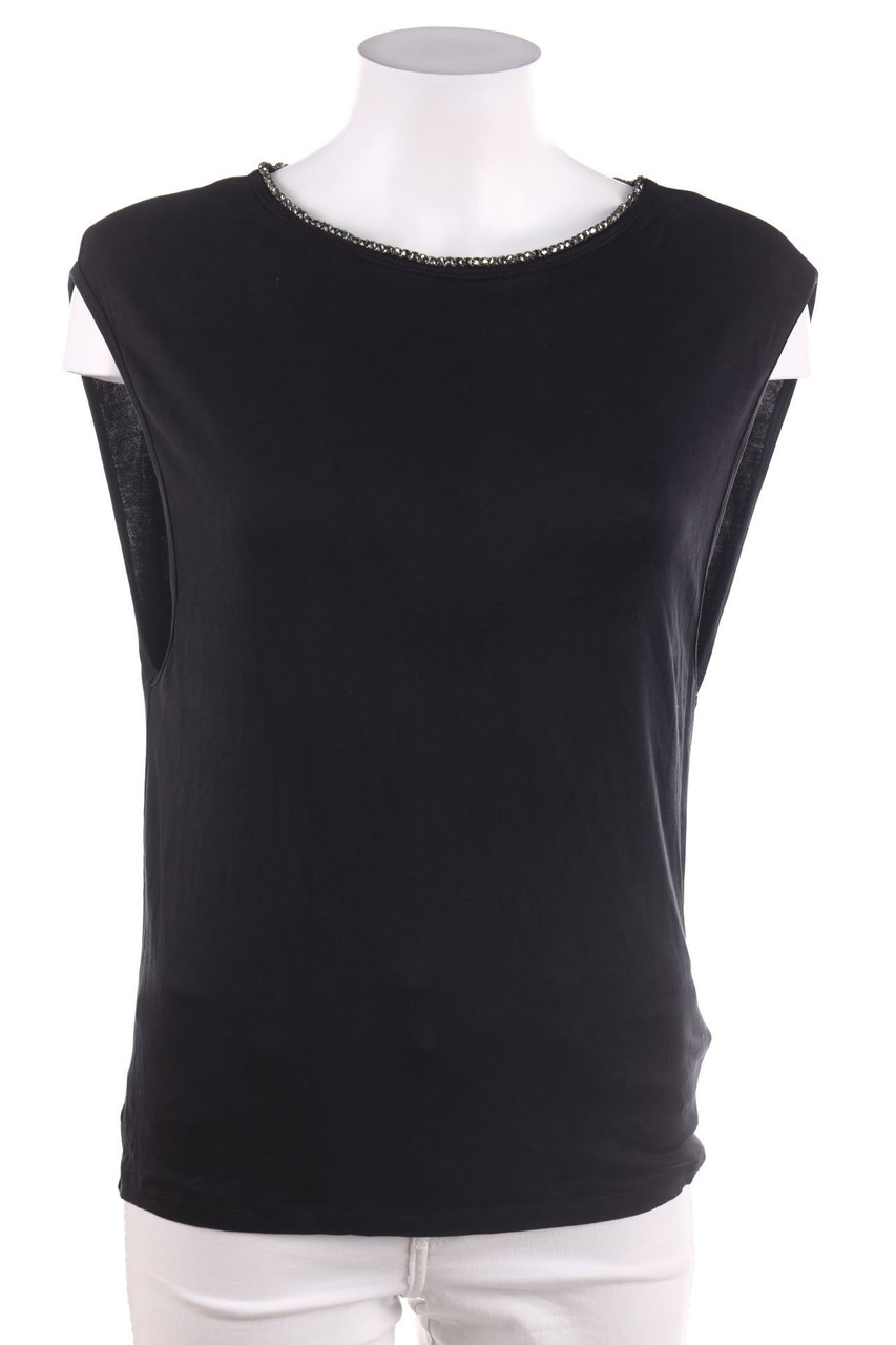 MAJESTIC FILATURES - Top aus Seiden-Mischung mit Strass-Steinen - XS