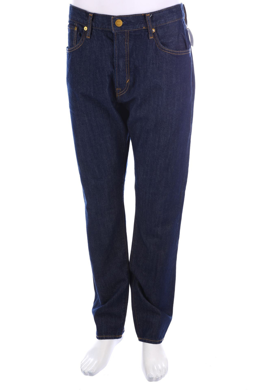 H&M &denim - Dark Denim Slim-Jeans - 2XL