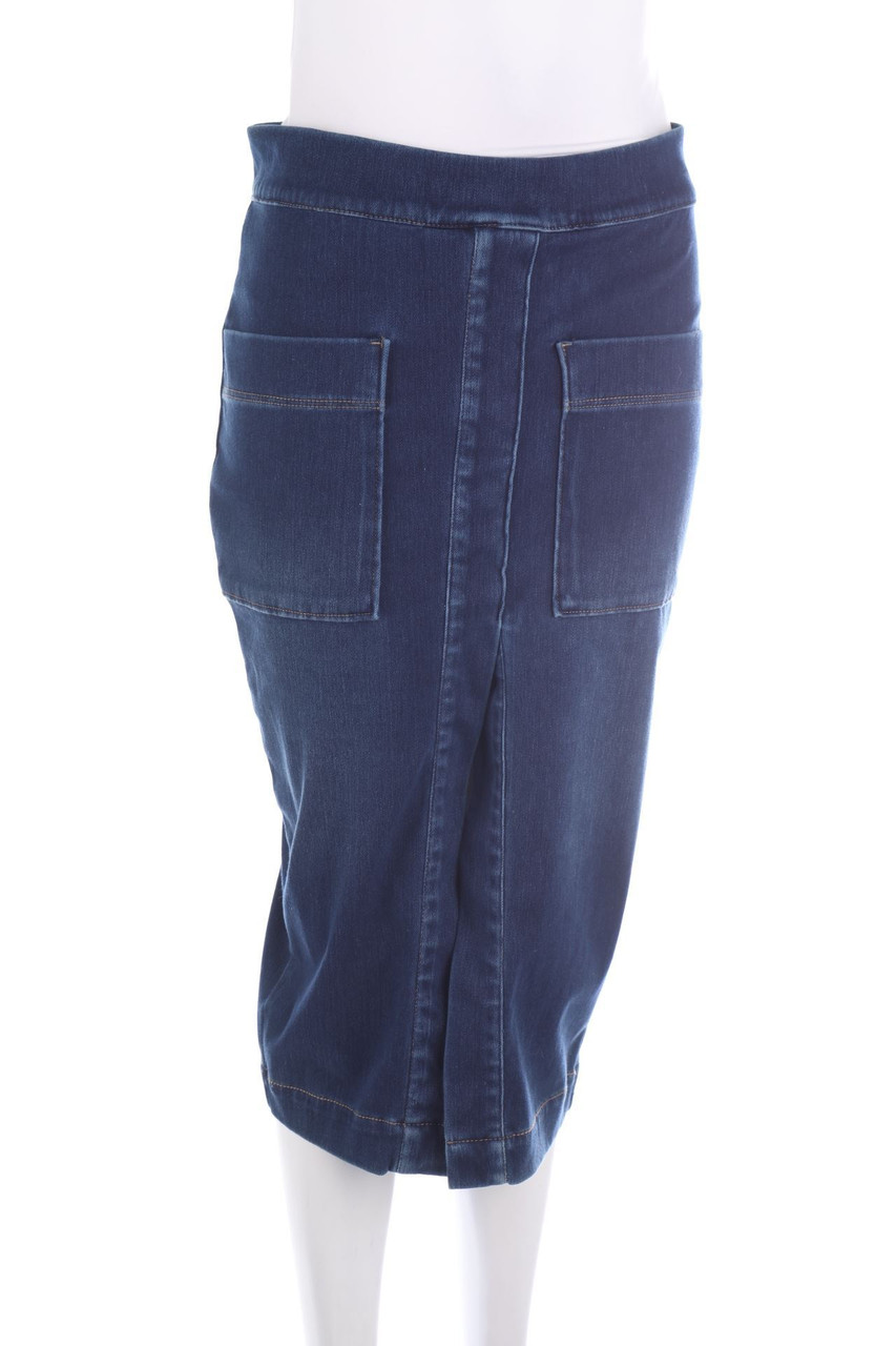 RIVER ISLAND - Jeansrock mit Schlitz - D 38