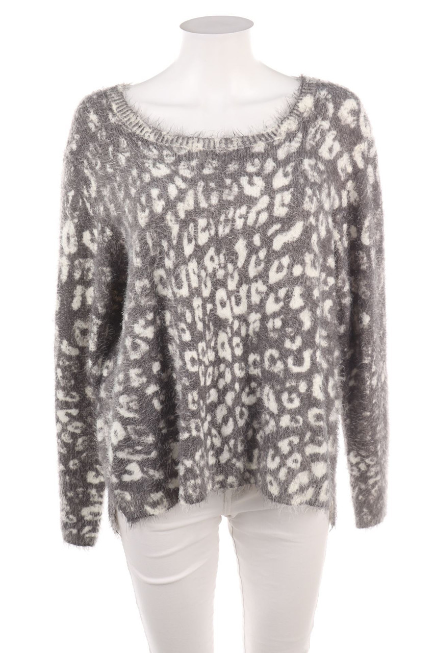 TAIFUN - Strick-Pullover mit Animal-Print - D 42