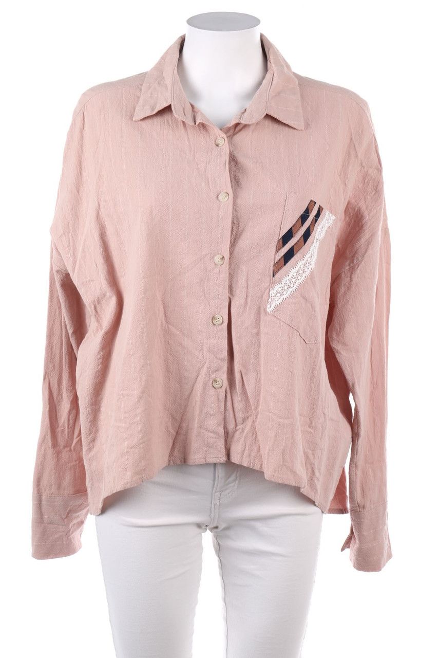 Wiya - Oversize-Hemd-Bluse mit aufgesetzten Taschen - ONE SIZE