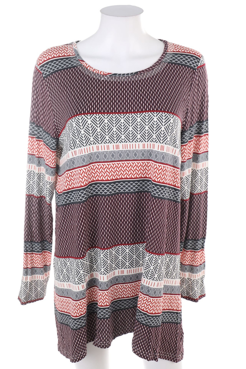 GINA BENOTTI - Longsleeve-Shirt mit Ethno-Print - M