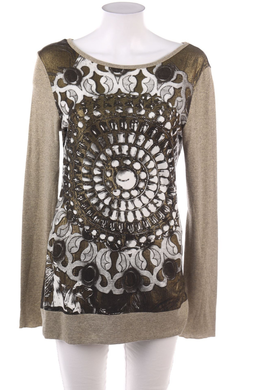 NICOWA - Longsleeve-Shirt mit Metallic-Effekt - M