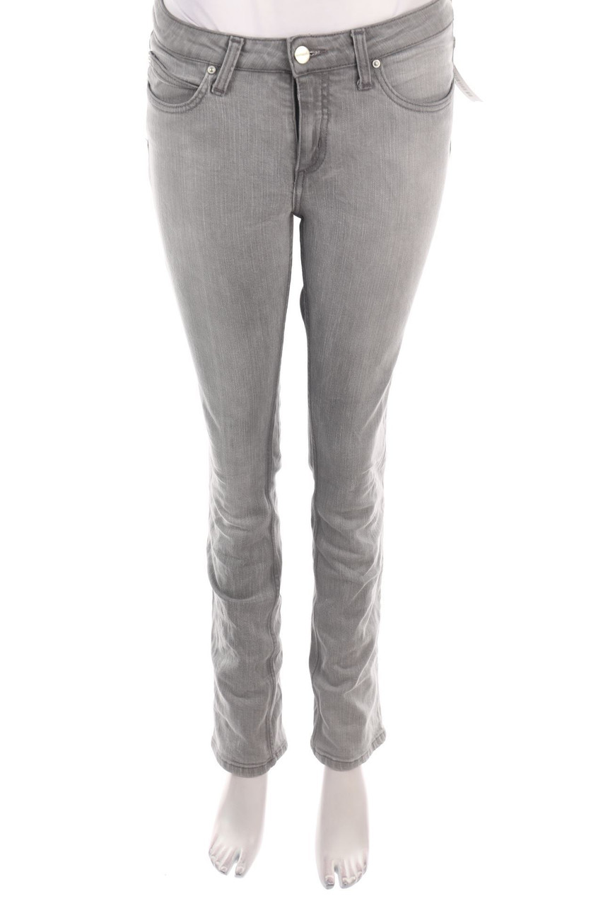 carhartt - Slim Jeans im Used Look mit Logo-Badge - D 40