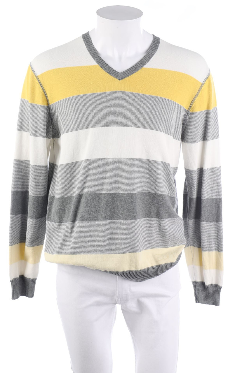 ESPRIT - Baumwoll-Strick-Pullover mit V-Neck - XL