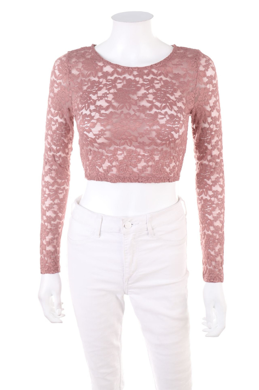 SHEIN - Cropped-Longsleeve-Shirt - S