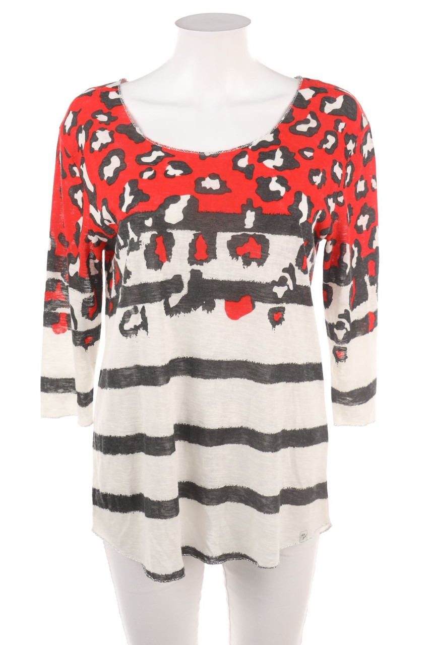 Ohne Label - Shirt mit Leo-Print - L