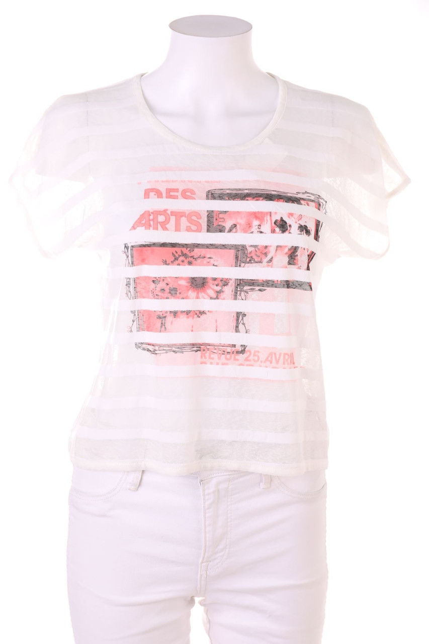 Ohne Label - Kurzarm-Shirt mit Print - S