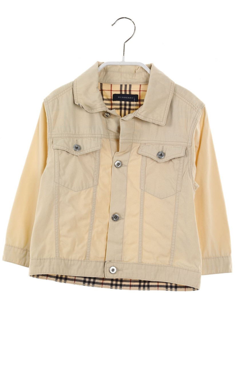 BURBERRY - Baumwoll-Jacke mit Logo-Knöpfen - 98
