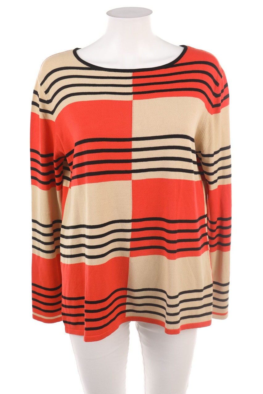 GERRY WEBER - Strick-Pullover mit Streifen - D 42