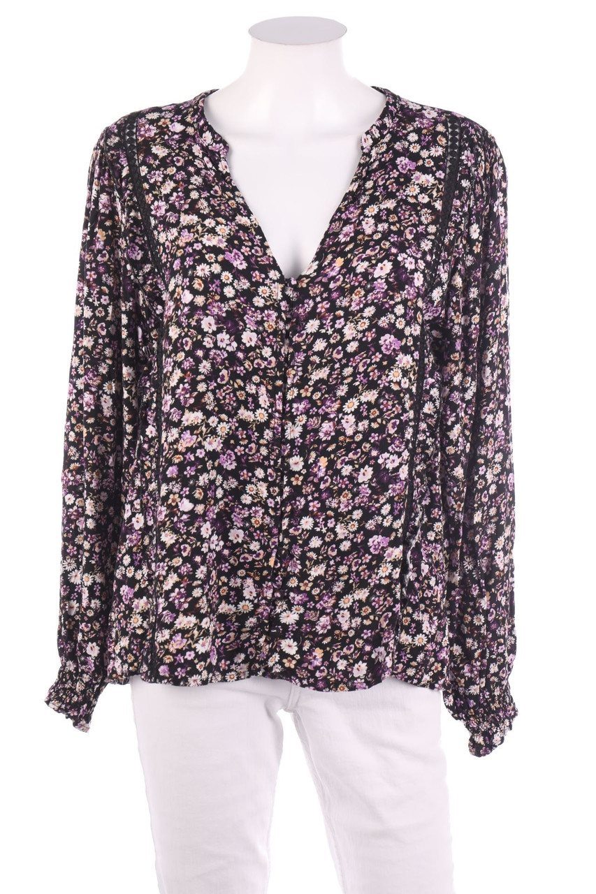 Ohne Label - Bluse mit Blumen-Print - D 44-46