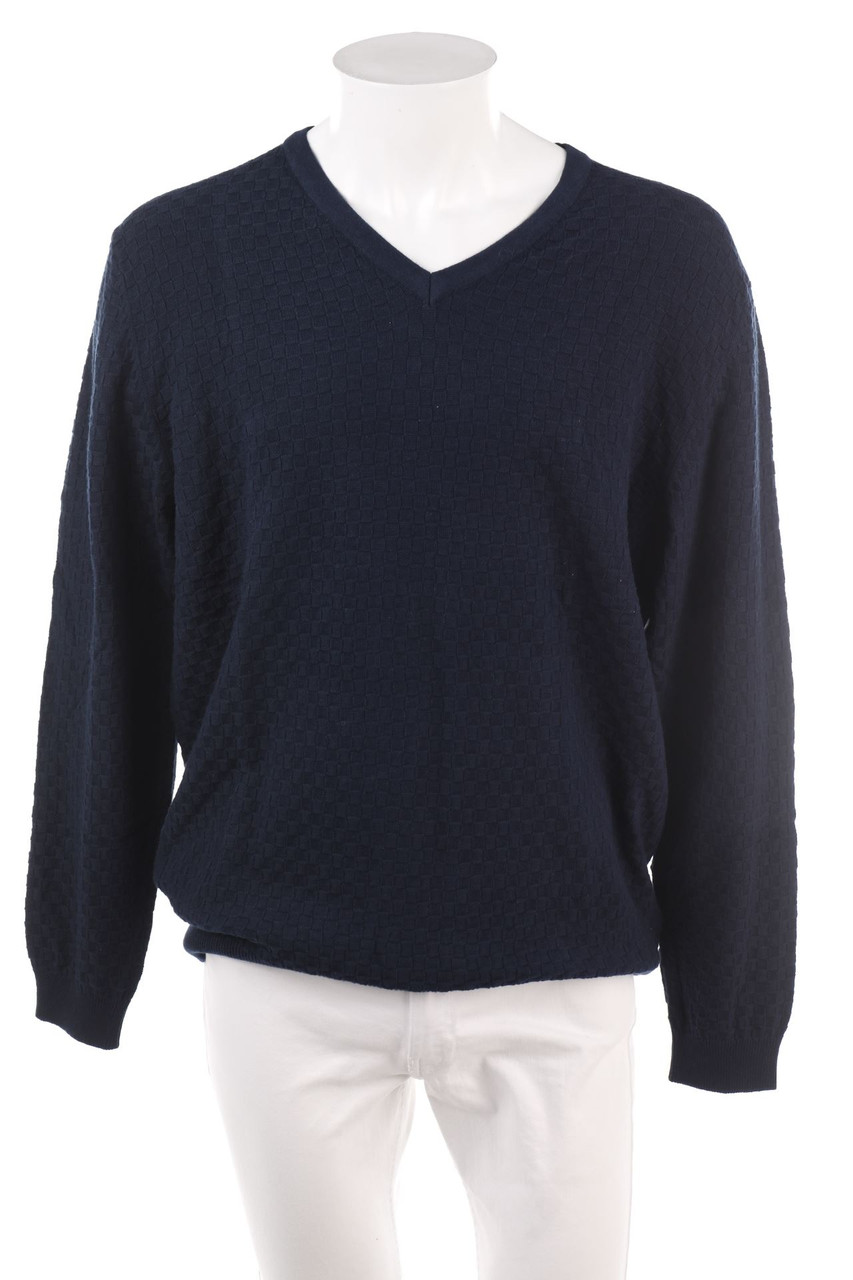 WATSON´S - Baumwoll-Strick-Pullover mit V-Neck - 3XL