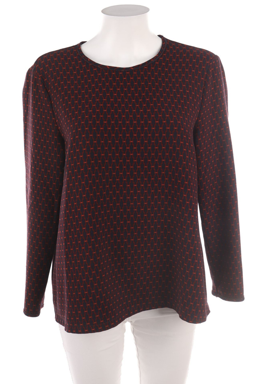 Ohne Label - Longsleeve-Shirt mit Muster - L