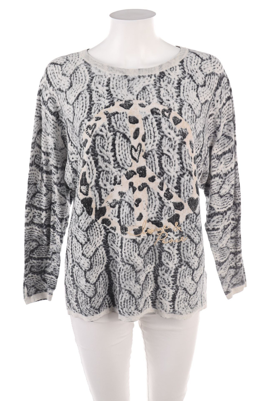 Oui Designer Collection - Baumwoll-Pullover - L