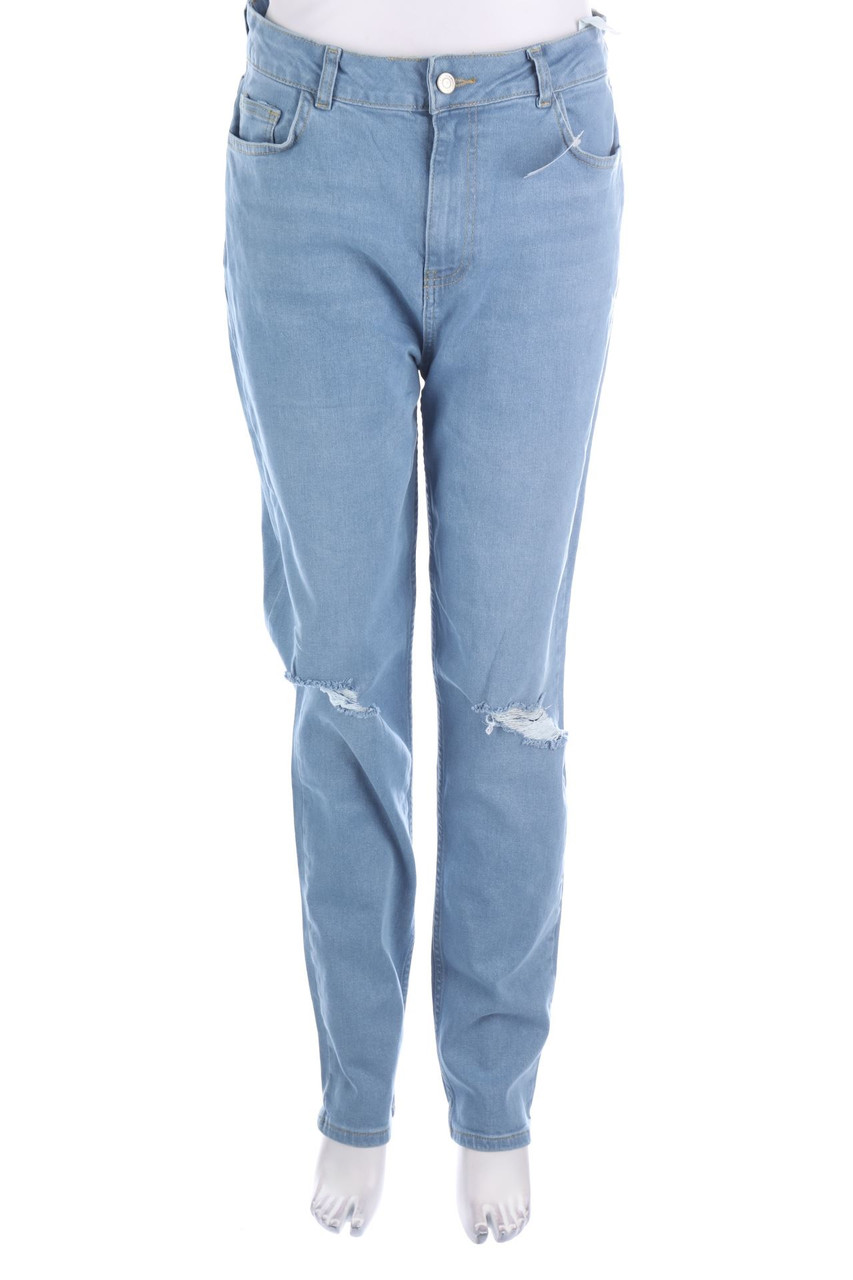 Ohne Label - Destroyed Straight Cut Jeans - L