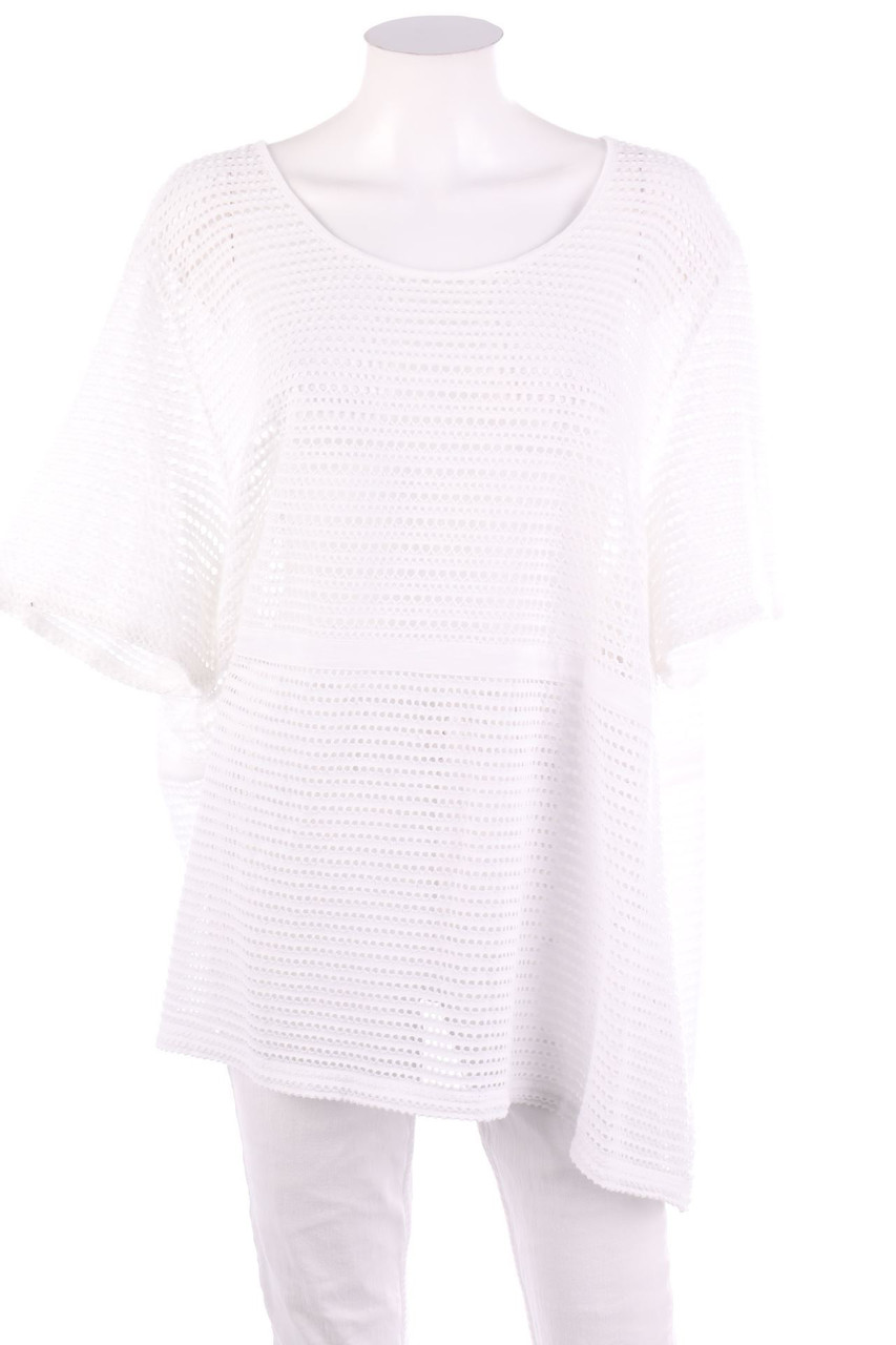 SAMOON - Kurzarm-Shirt aus Lochspitze - XXXXXL