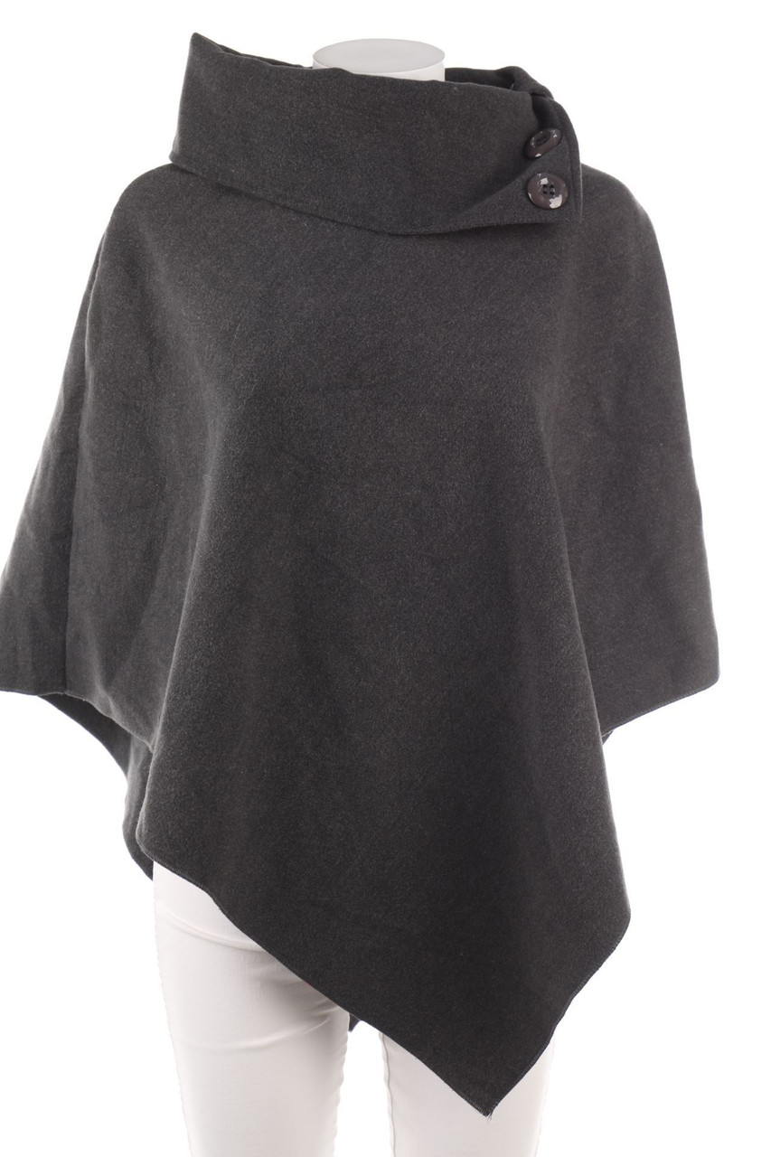 Ohne Label - Poncho mit Wolle - ONE SIZE
