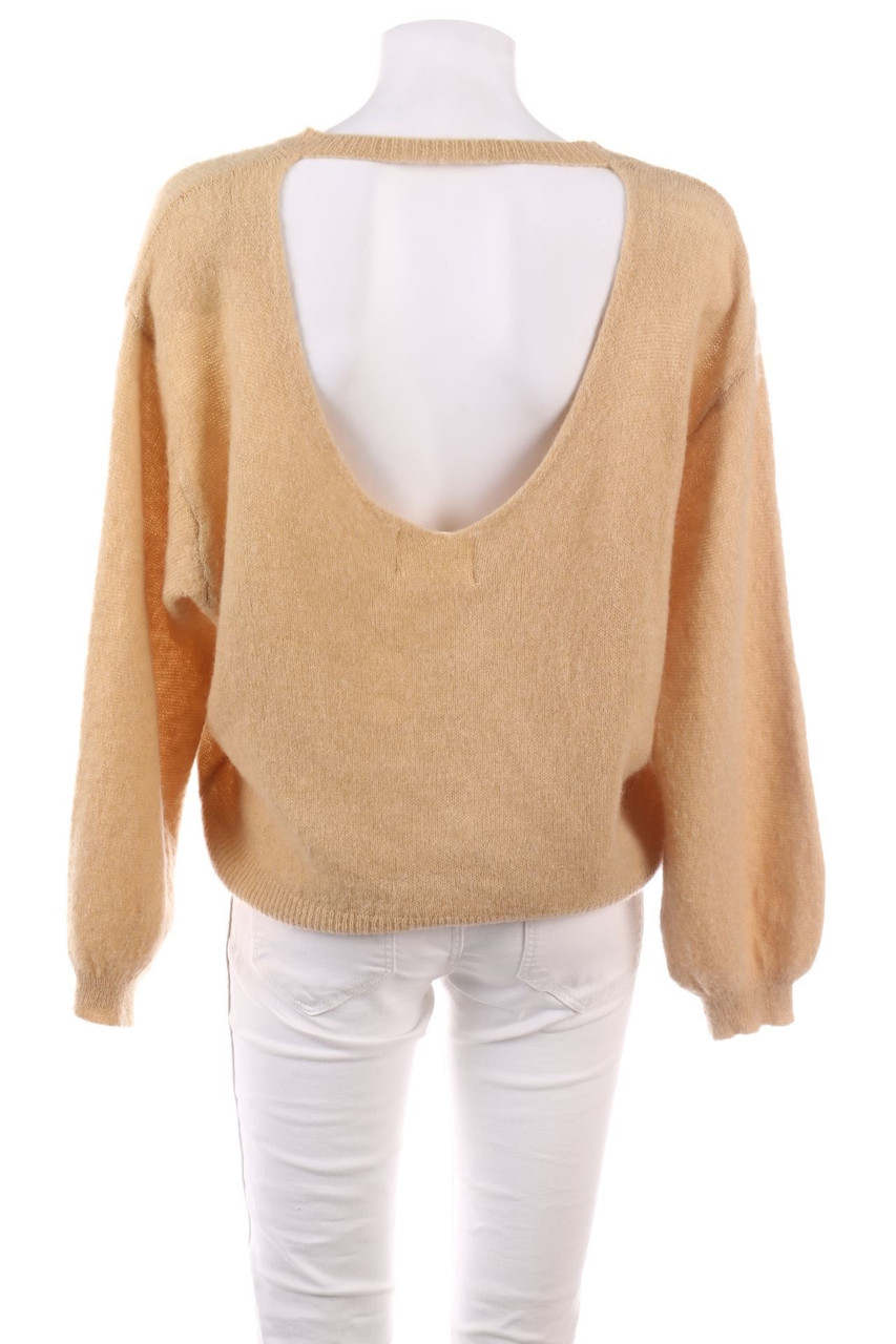 STUDIO PARISIEN - Strick-Pullover mit tiefem Rückenausschnitt - L