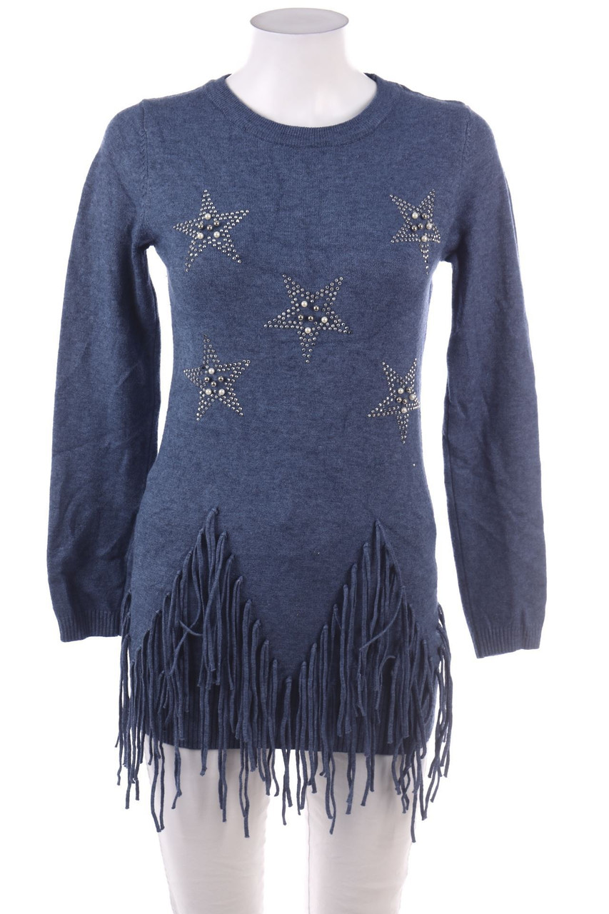 Ohne Label - Strick-Pullover mit Applikationen - D 32