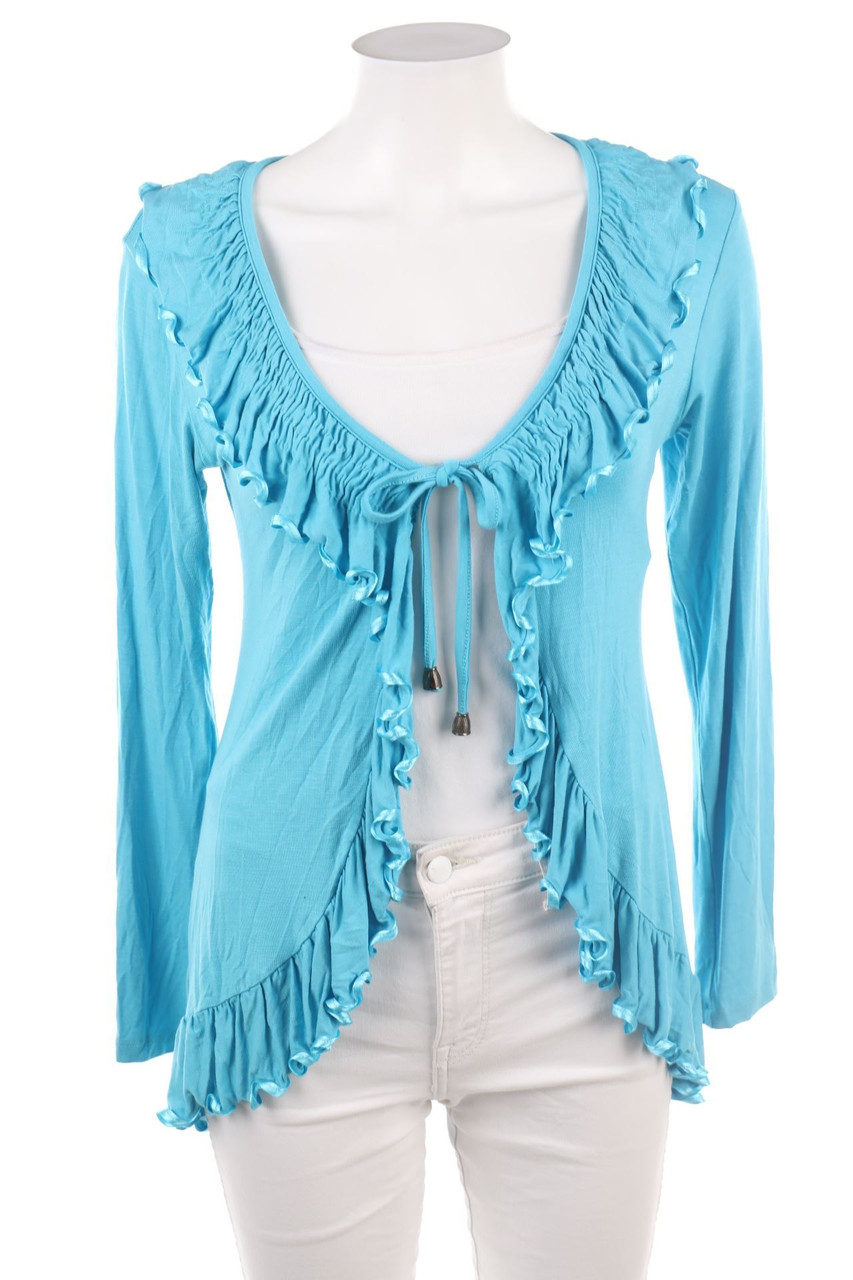 SECONDHAND - Jersey-Cardigan mit Volants - D 36