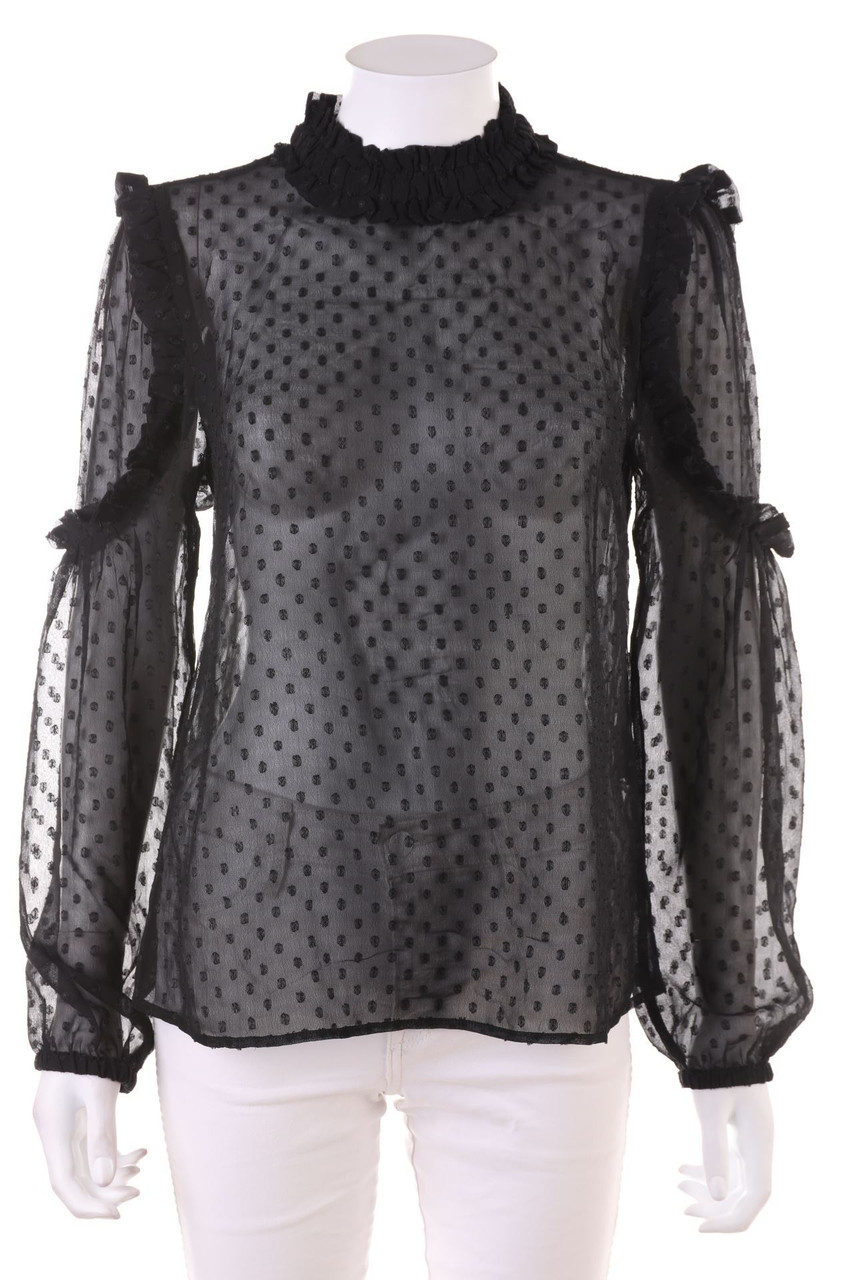 Ohne Label - Bluse mit Rüschen - D 40