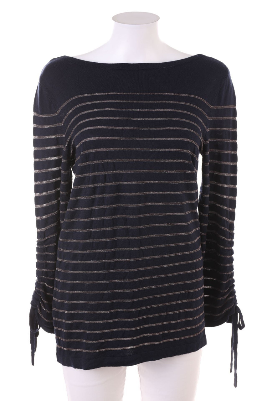 Ohne Label - Strick-Pullover mit Streifen - D 40