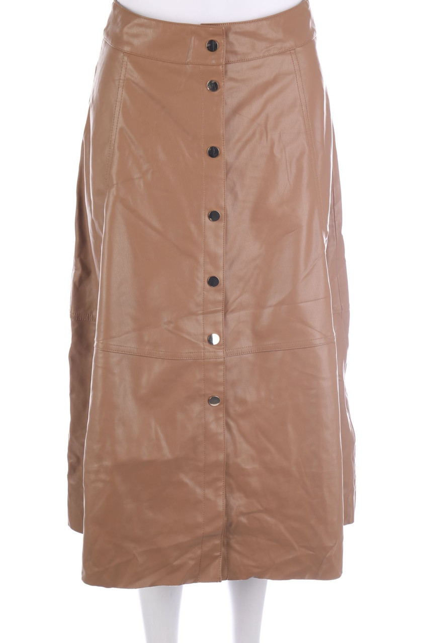 ZARA - Faux Leather-Maxi-Rock - S