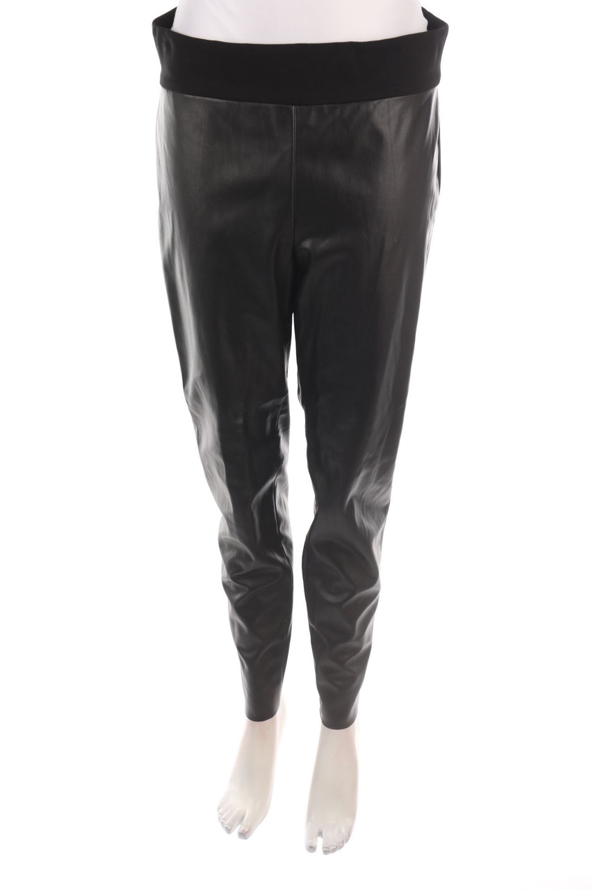 MAC - Kunstleder-Leggings - XL