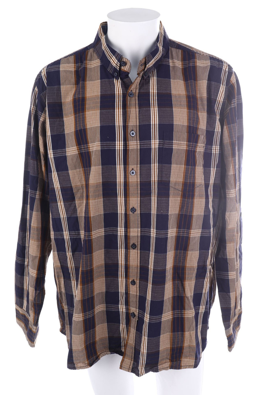 Identic - kariertes Hemd aus Baumwolle - 2XL