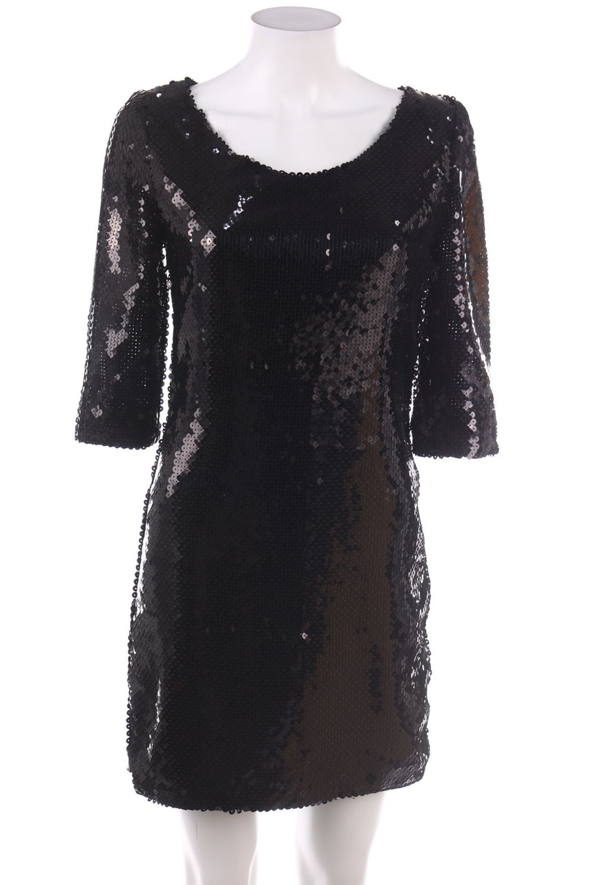 Ohne Label - Pailletten-Kleid mit 3/4-Ärmel - D 36