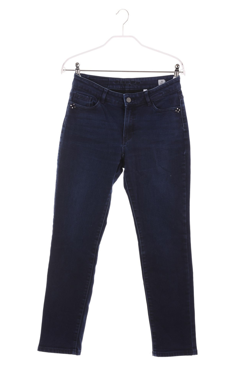 Ohne Label - Dark Denim Skinny-Jeans - S