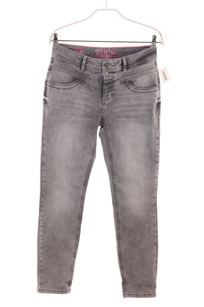 Street One - Used Look Straight Cut Jeans - XS