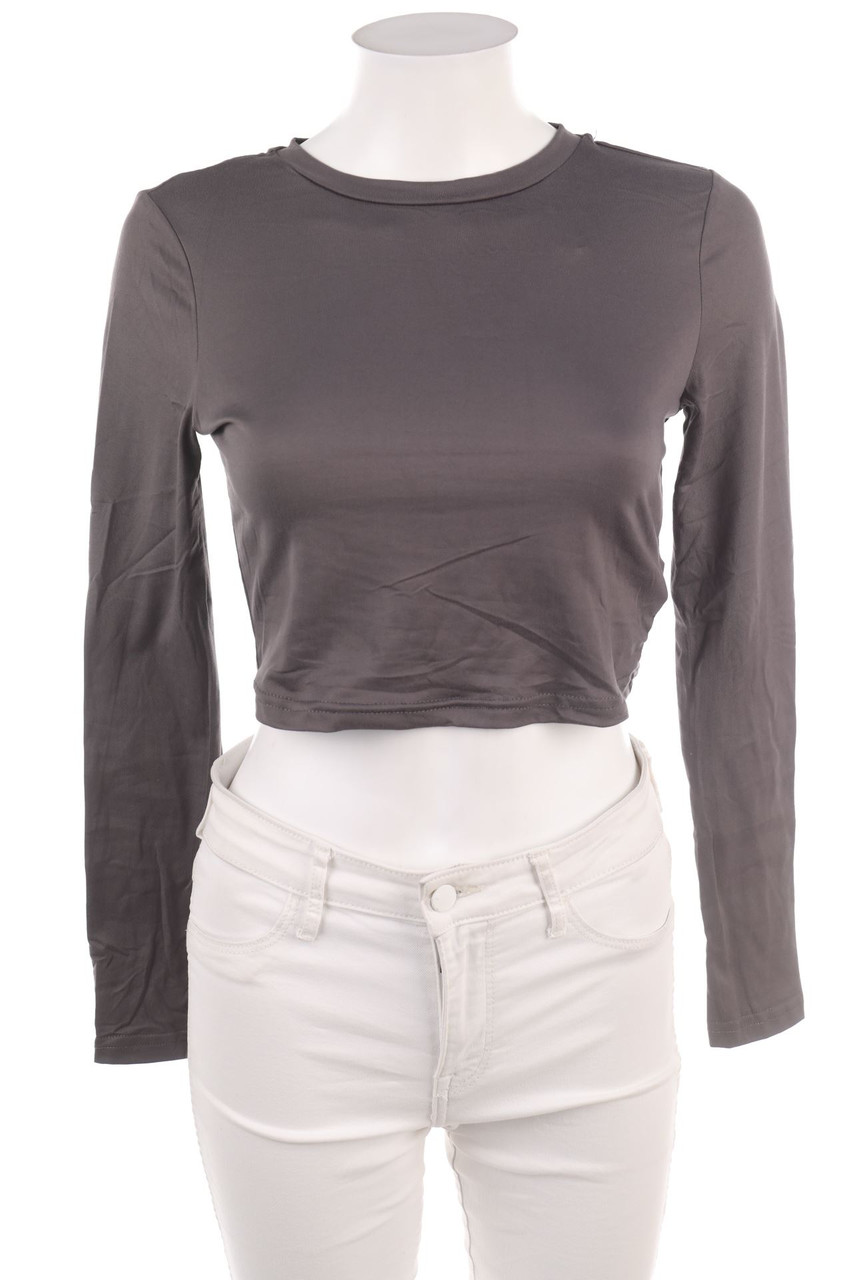 SHEIN - Cropped-Longsleeve-Shirt - S