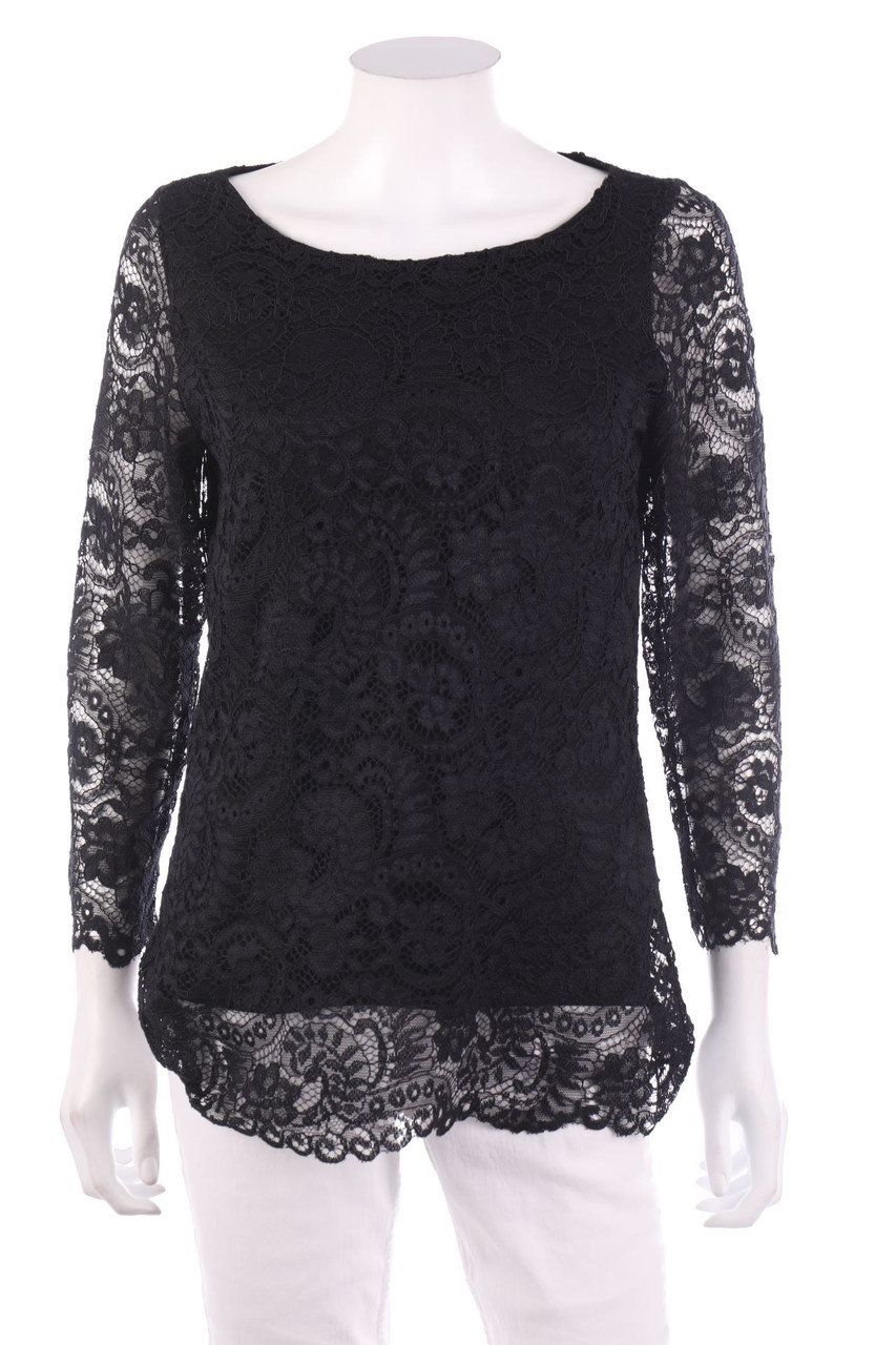 SECONDHAND - Spitzen-Longsleeve-Shirt - M