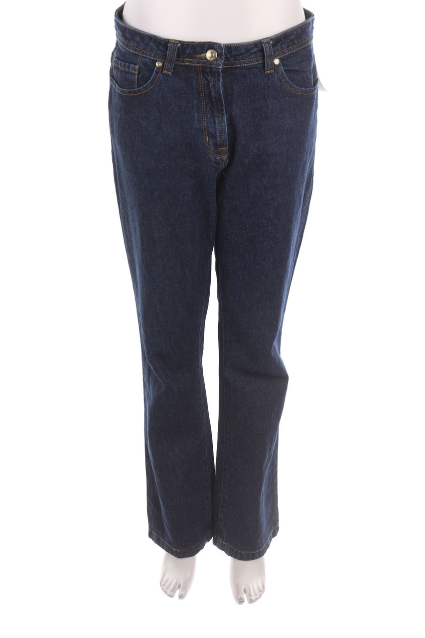 MORE & MORE - Dark Denim Bootcut-Jeans - L