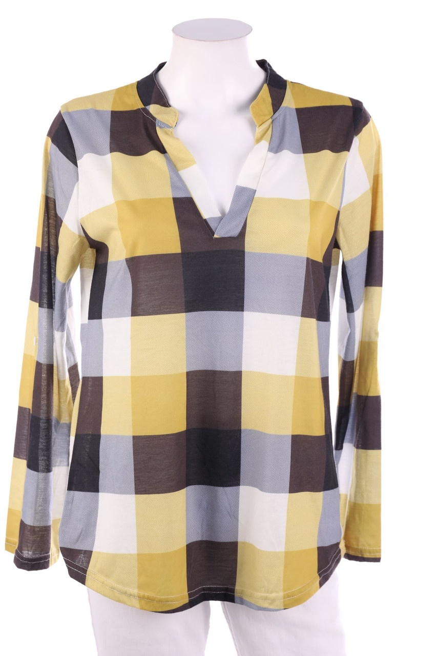 Ohne Label - Langarm-Polo-Shirt - M