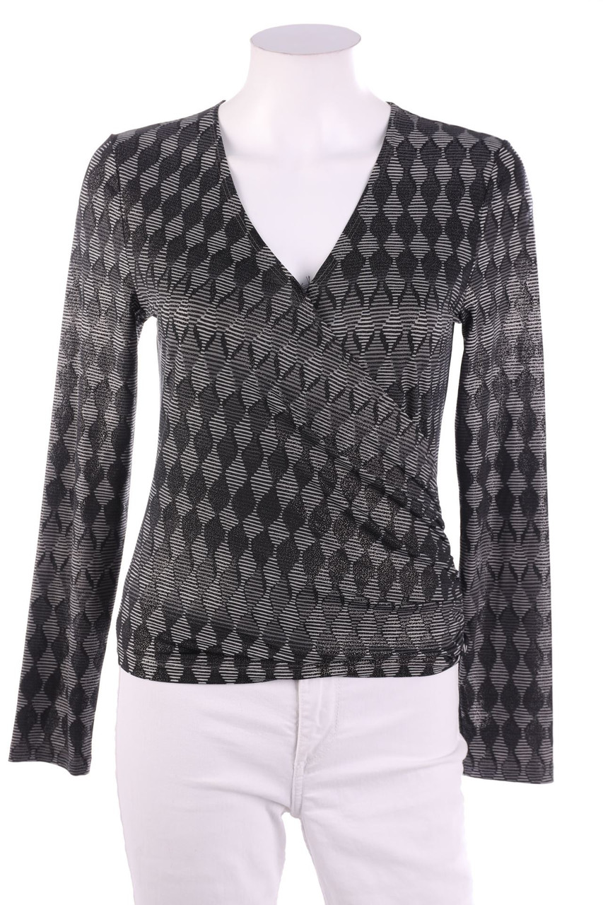 SECONDHAND - Longsleeve-Shirt in Wickel-Optik - S