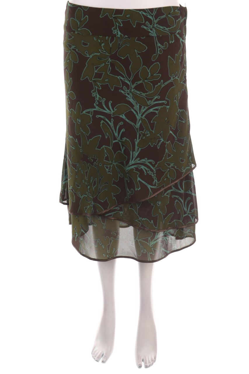 H&M - Midirock mit Blumen-Print - XL