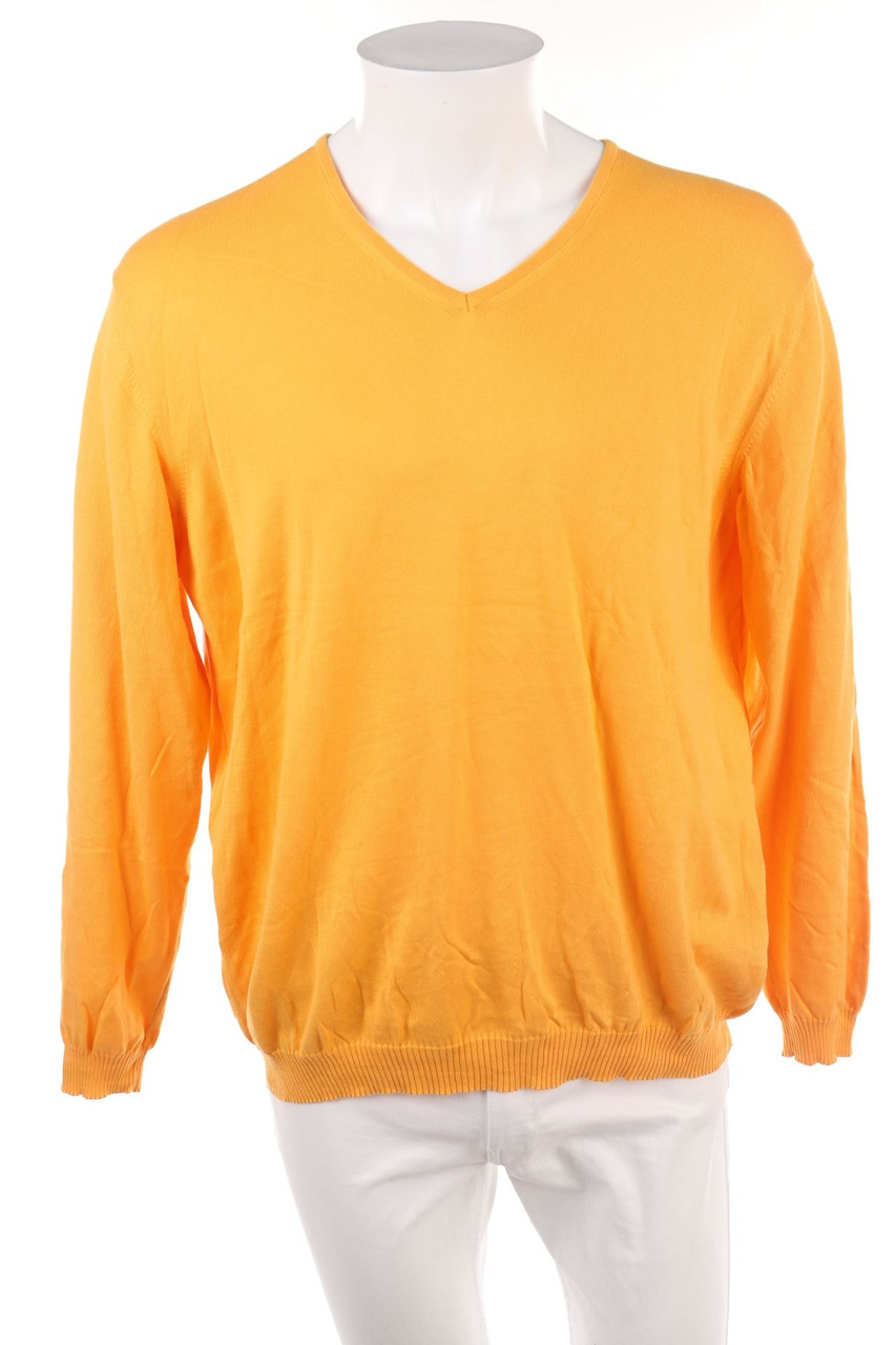 BOSS HUGO BOSS - Baumwoll-Strick-Pullover mit V-Neck - XL