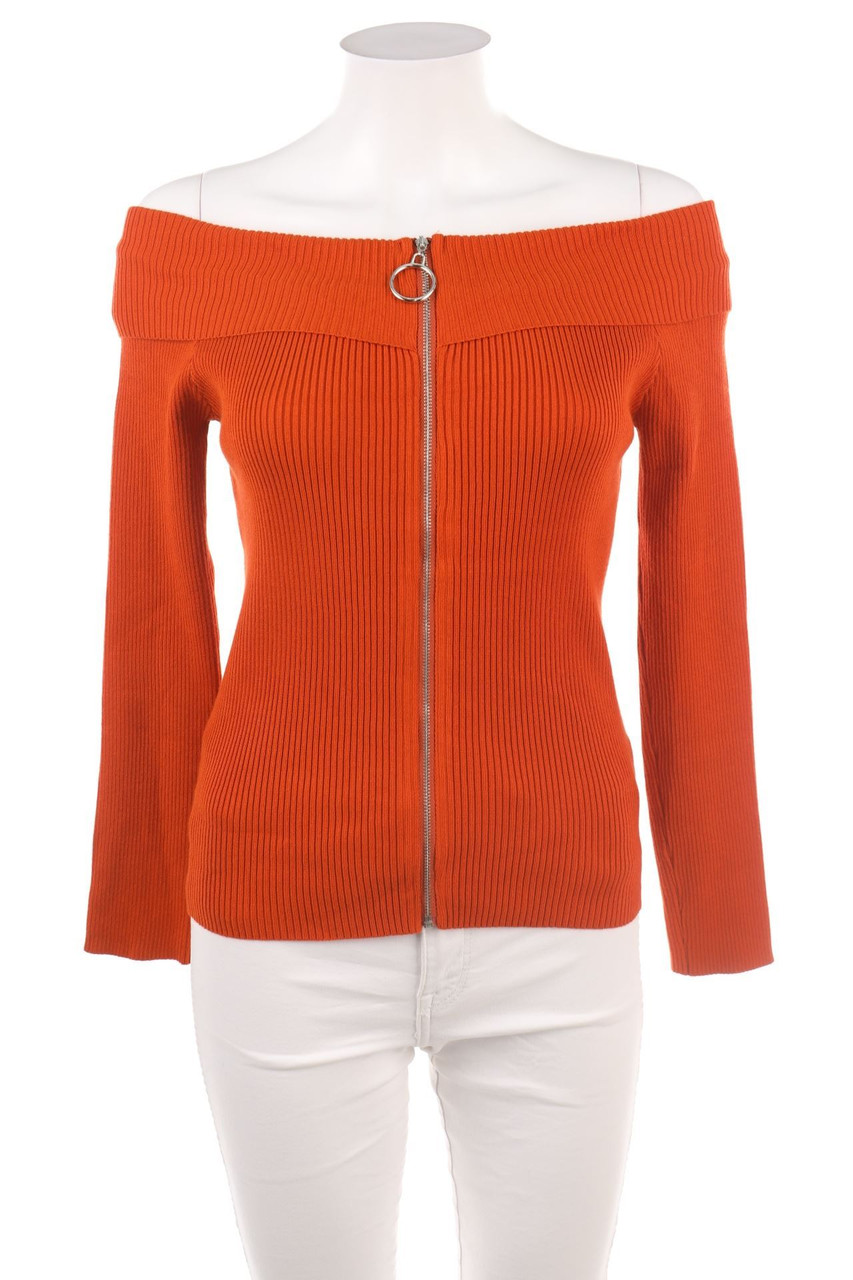 MC LORENE - Carmen-Strick-Pullover mit Reißverschluss - ONE SIZE