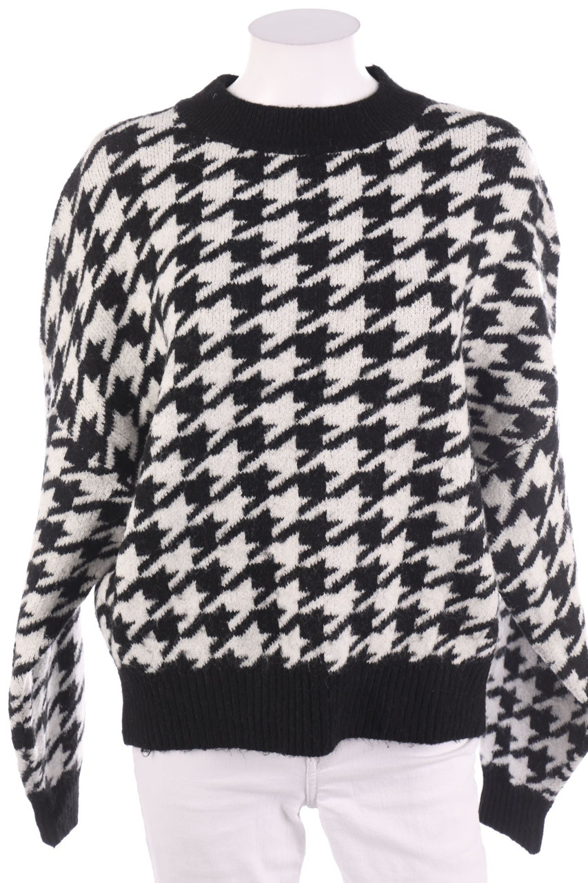 H&M - Strick-Pullover mit Hahnentritt-Muster - M