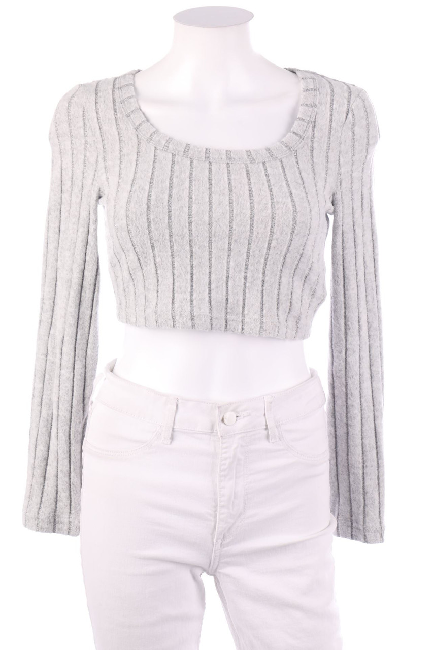SHEIN - Cropped-Longsleeve-Shirt - S