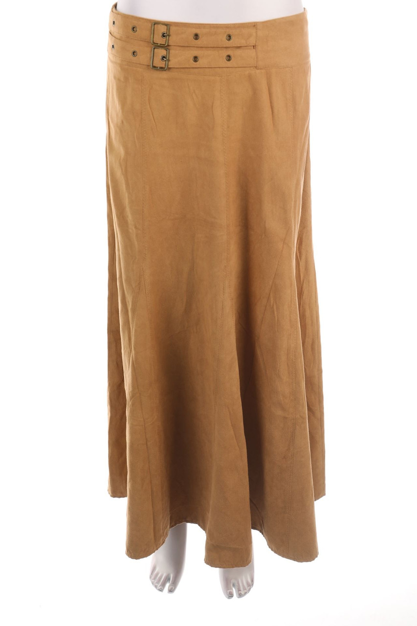 BIAGGINI - Faux Leather-Maxi-Rock - XL